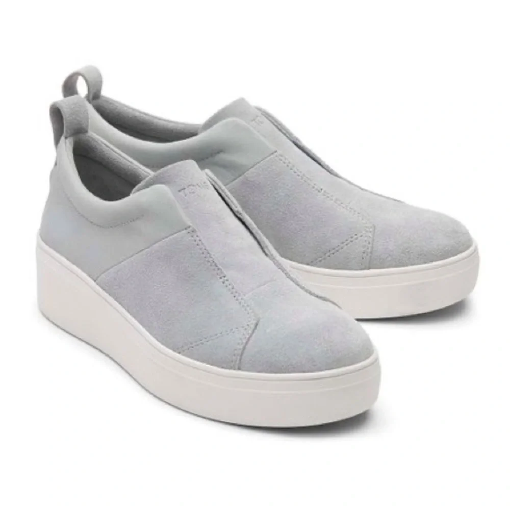 Toms Mid Gray Amber Suede Slip-on Sneakers - Picture 1 of 6